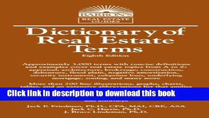 Ebook Dictionary of Real Estate Terms (Barron s Business Dictionaries) Full Online