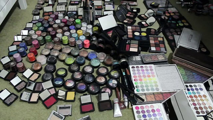 Makeup Inventory  Eyeshadow, Pigment and Cream Shadow Declutter