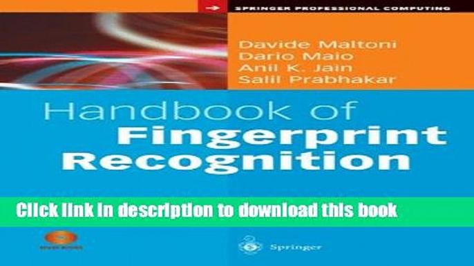 [PDF] Handbook of Fingerprint Recognition (Springer Professional Computing) Read Full Ebook