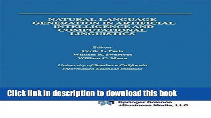 Ebook Natural Language Generation in Artificial Intelligence and Computational Linguistics Full