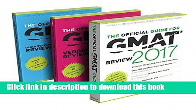 Ebook The Official Guide to the GMAT Review 2017 Bundle + Question Bank + Video Free Online