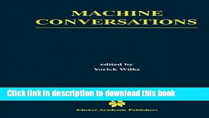 Ebook Machine Conversations Full Online