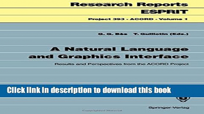 Ebook A Natural Language and Graphics Interface: Results and Perspectives from the ACORD Project