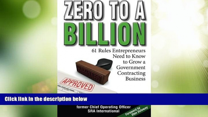 Must Have PDF  Zero to a Billion: 61 Rules Entrepreneurs Need to Know to Grow a Government