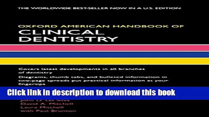 Ebook Oxford American Handbook of Clinical Dentistry (Oxford American Handbooks of Medicine) Full