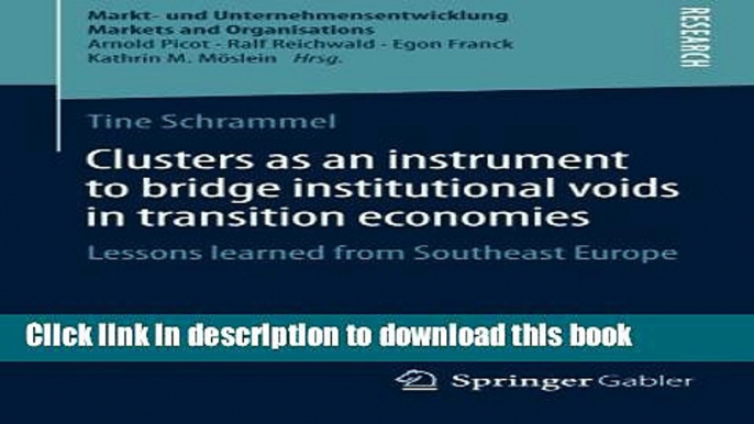 Download  Clusters as an instrument to bridge institutional voids in transition economies: Lessons