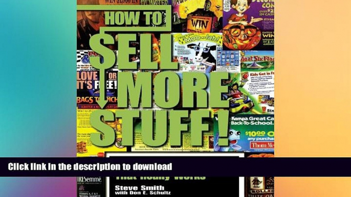 DOWNLOAD How to Sell More Stuff!: Promotional Marketing That Really Works READ EBOOK