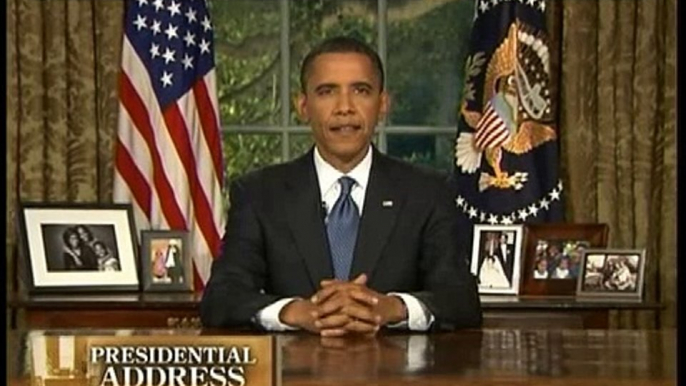 Obama's First Oval Office Address Part 1 of 2