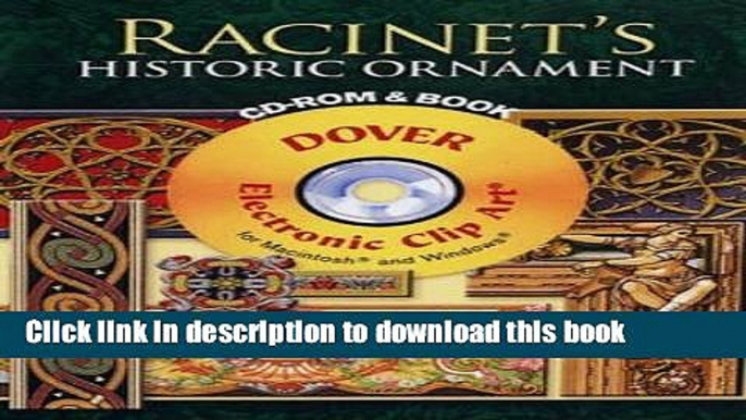 Books Racinet s Historic Ornament CD-ROM and Book (Dover Electronic Clip Art) Free Online