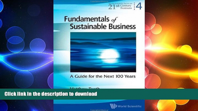 PDF ONLINE Fundamentals of Sustainable Business (World Scientific Series on 21st Century Business)