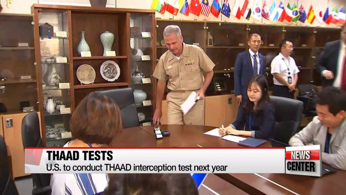 U.S. to conduct THAAD interception test next year