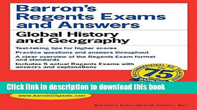 [Popular] Books Global History and Geography (Barron s Regents Exams and Answers Books) Free Online