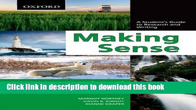 Ebook Making Sense in Geography and Environmental Sciences: A Student s Guide to Research and