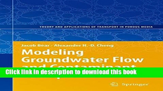 [Popular] Modeling Groundwater Flow and Contaminant Transport Kindle Free