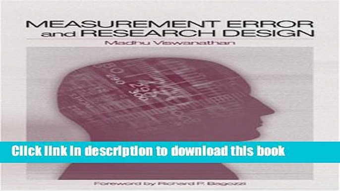 [Popular Books] Measurement Error and Research Design Full Online