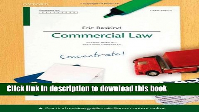 Books Commercial Law Concentrate: Law Revision and Study Guide Free Online