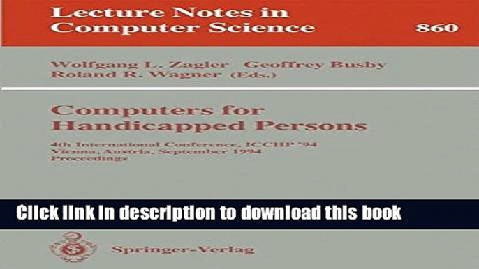 [Popular Books] Computers for Handicapped Persons: 4th International Conference, ICCHP  94,