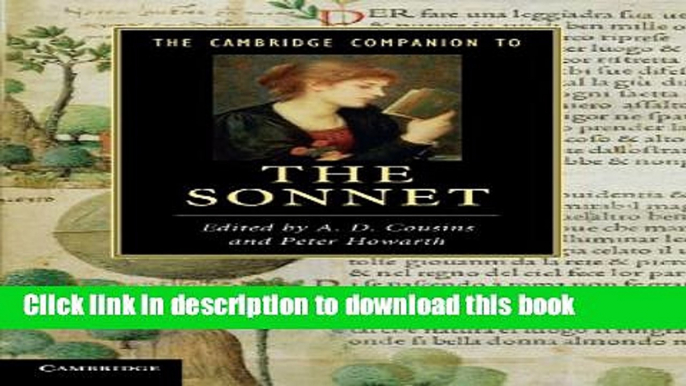 [Popular Books] The Cambridge Companion to the Sonnet Full Online