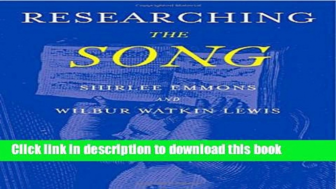 [Popular Books] Researching the Song A Lexicon Free Online