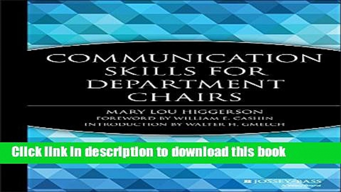 [Fresh] Communication Skills for Department Chairs Online Ebook