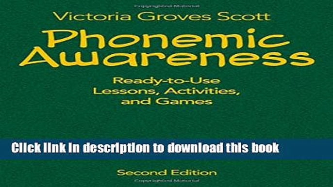 [Fresh] Phonemic Awareness: Ready-to-Use Lessons, Activities, and Games Online Books