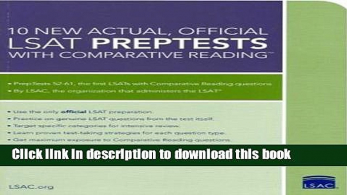 [Popular] Books 10 New Actual, Official LSAT PrepTests with Comparative Reading: (PrepTests 52-61)