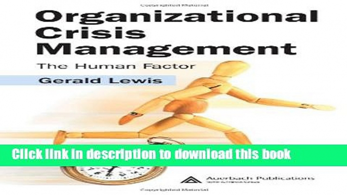 [Popular] Books Organizational Crisis Management: The Human Factor Free Online