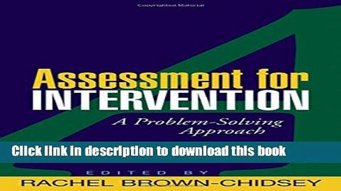 Books Assessment for Intervention, First Edition: A Problem-Solving Approach (Guilford School