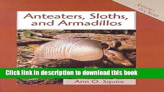 [Popular Books] Anteaters, Sloths, and Armadillos (Animals in Order) Free Online