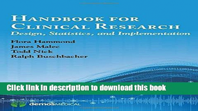 [Download] Handbook for Clinical Research: Design, Statistics, and Implementation Kindle Online