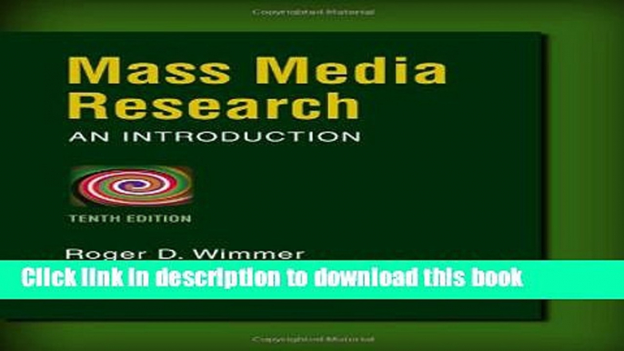 [PDF] Mass Media Research: An Introduction E-Book Free