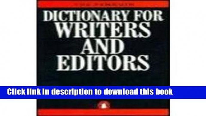 [Fresh] Dictionary for Writers and Editors, The Penguin (Dictionary, Penguin) Online Ebook