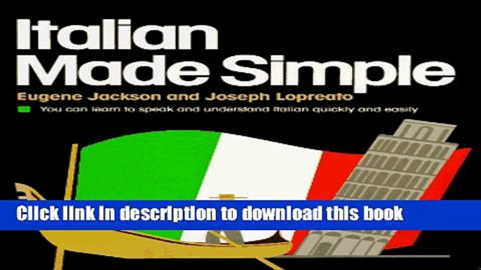 [Popular Books] Italian Made Simple Full