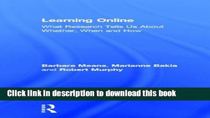 [Popular] Learning Online: What Research Tells Us About Whether, When and How Kindle Free
