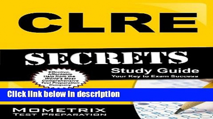 [PDF] CLRE Secrets Study Guide: CLRE Exam Review for the Contact Lens Registry Examination Book