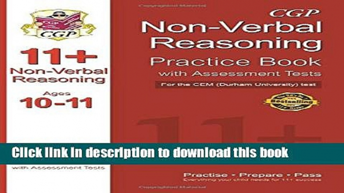 Download 11+ Non-verbal Reasoning Practice Book with Assessment Tests (Age 10-11) for the CEM Test