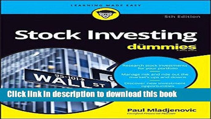 [Download] Stock Investing For Dummies Kindle Collection