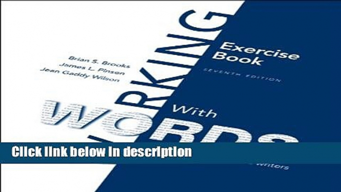 Books Exercise Book for Working With Words Full Online