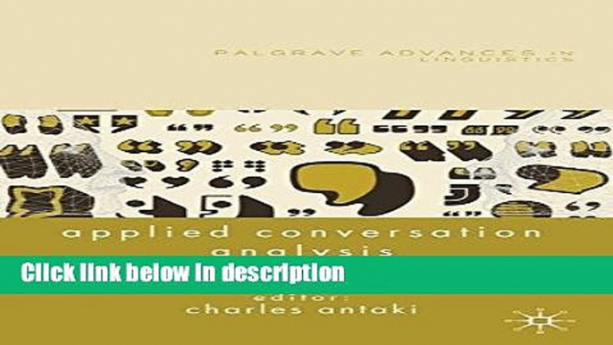 Ebook Applied Conversation Analysis: Intervention and Change in Institutional Talk (Palgrave