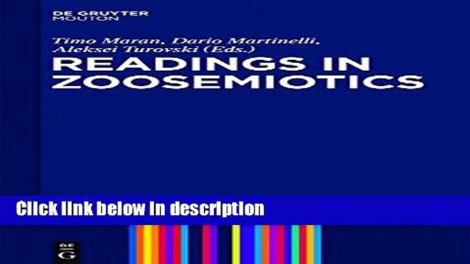 Books Readings in Zoosemiotics (Semiotics, Communication and Cognition [Scc]) Free Online