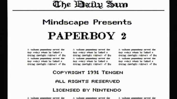 Random SNES Game - Paperboy 2