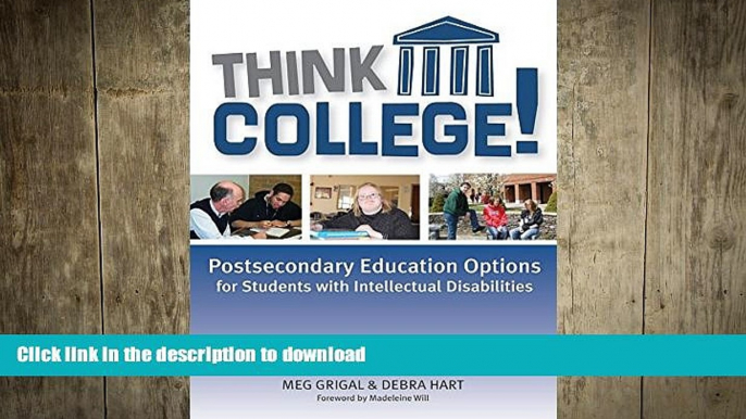 FAVORIT BOOK Think College!: Postsecondary Education Options for Students with Intellectual