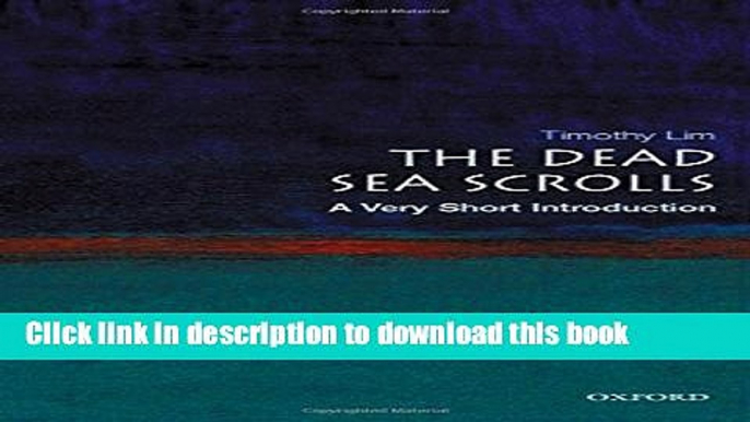 [Popular] The Dead Sea Scrolls: A Very Short Introduction Kindle OnlineCollection