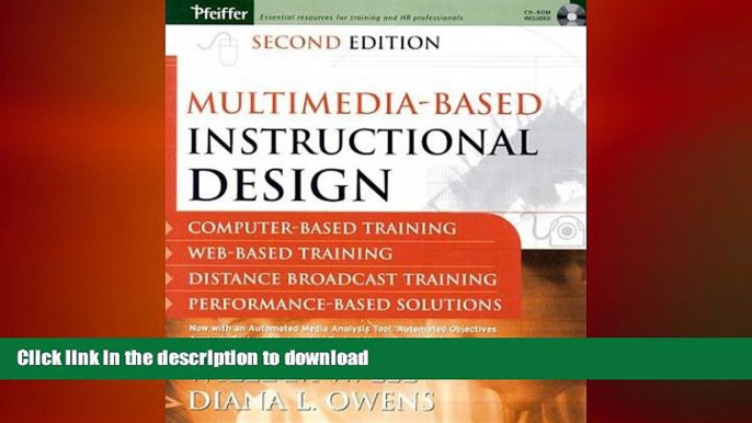 PDF ONLINE Multimedia-based Instructional Design: Computer-Based Training; Web-Based Training;