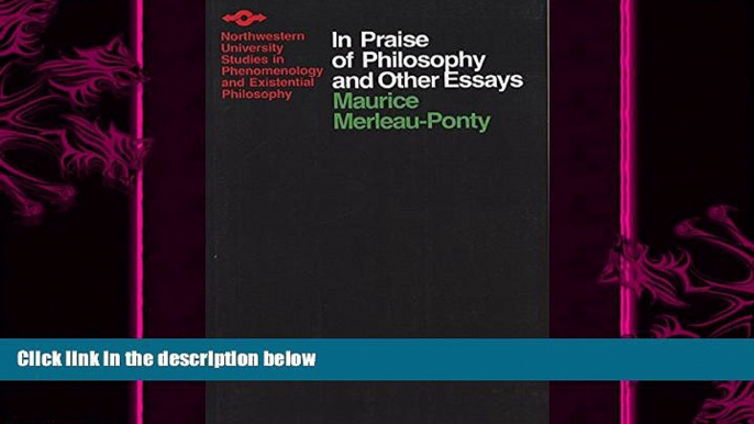 different   In Praise of Philosophy and Other Essays (Studies in Phenomenology and Existential