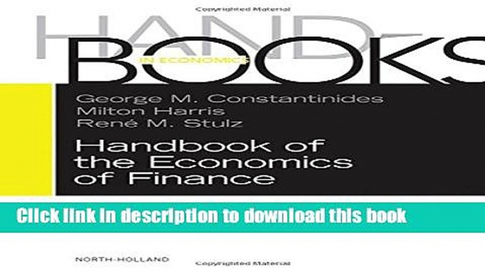 [Popular] Handbook of the Economics of Finance: Asset Pricing Hardcover Collection