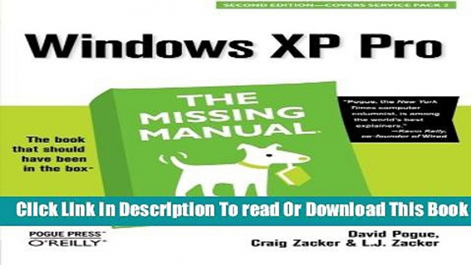 [Download] Windows XP Pro: The Missing Manual Hardcover Collection