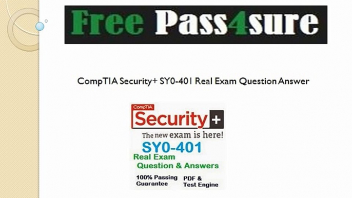 100% SY0-401 exam passing assurance