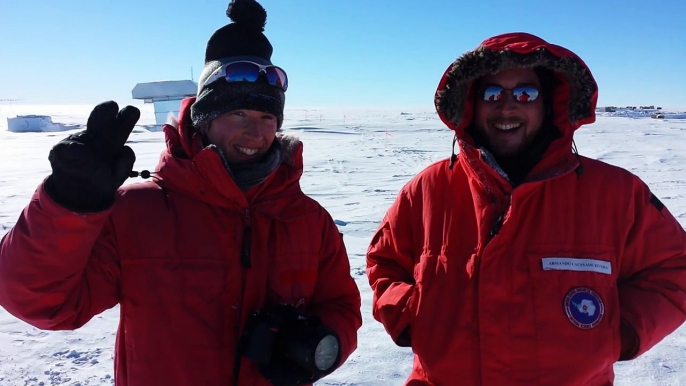 Walking around the south pole