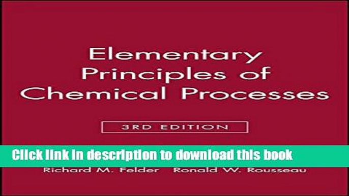 [Popular] Elementary Principles of Chemical Processes, Student Workbook Kindle Free